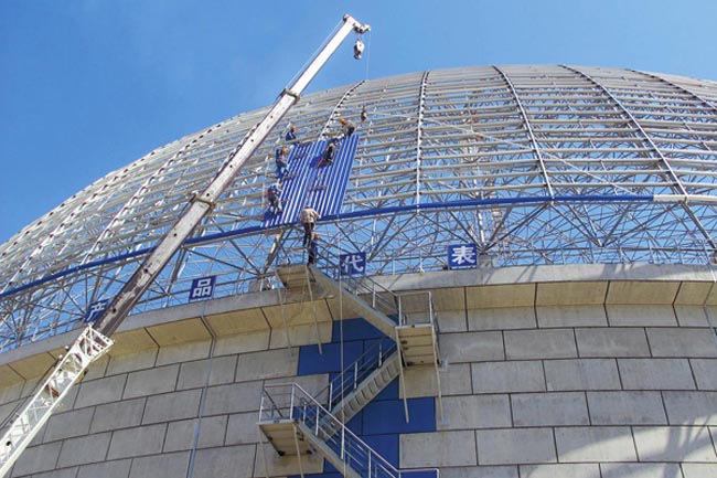 钦州发电厂球形网架